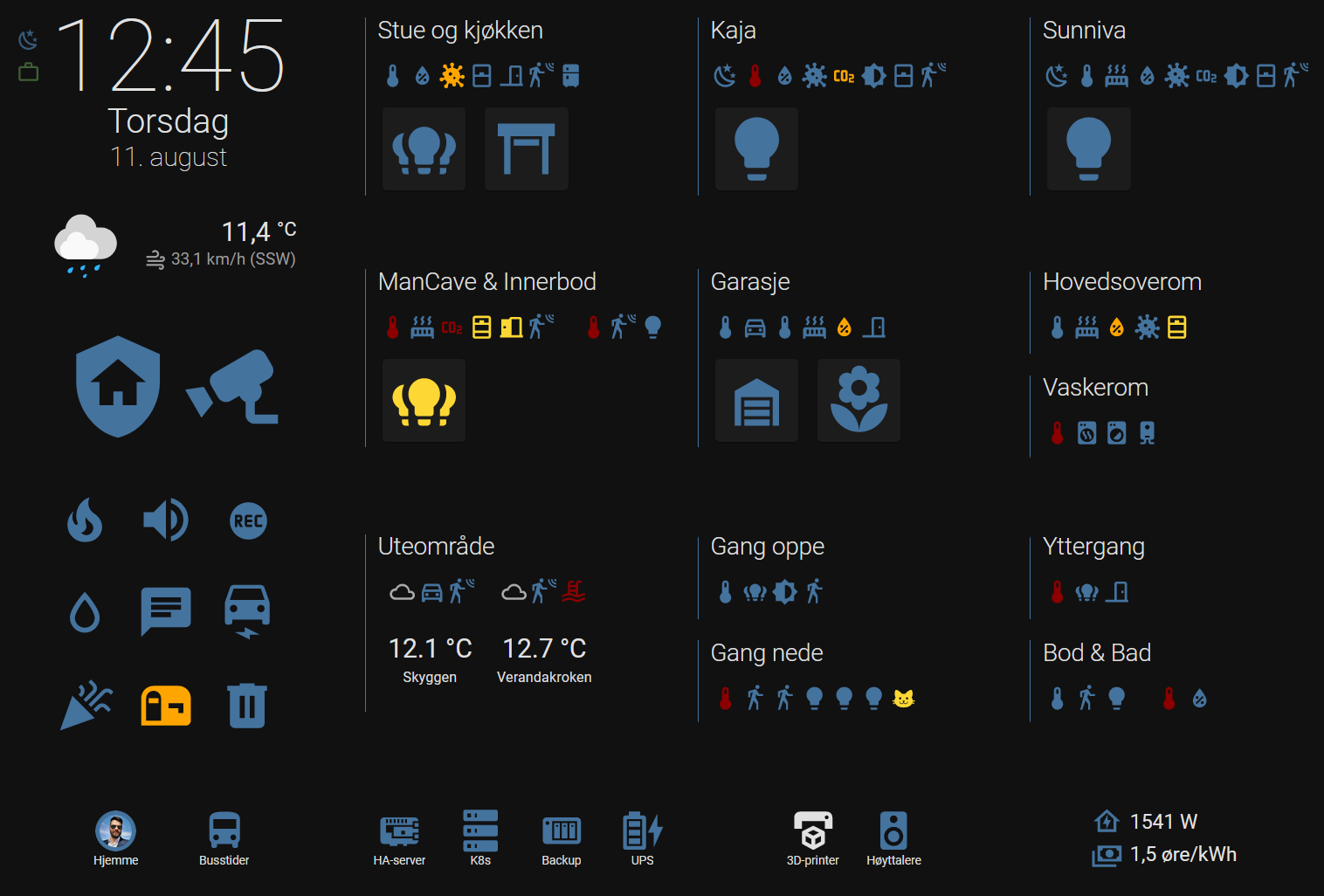 A Home Assistant Dashboard For Mobile Tablet And Desktop The Awesome Garage